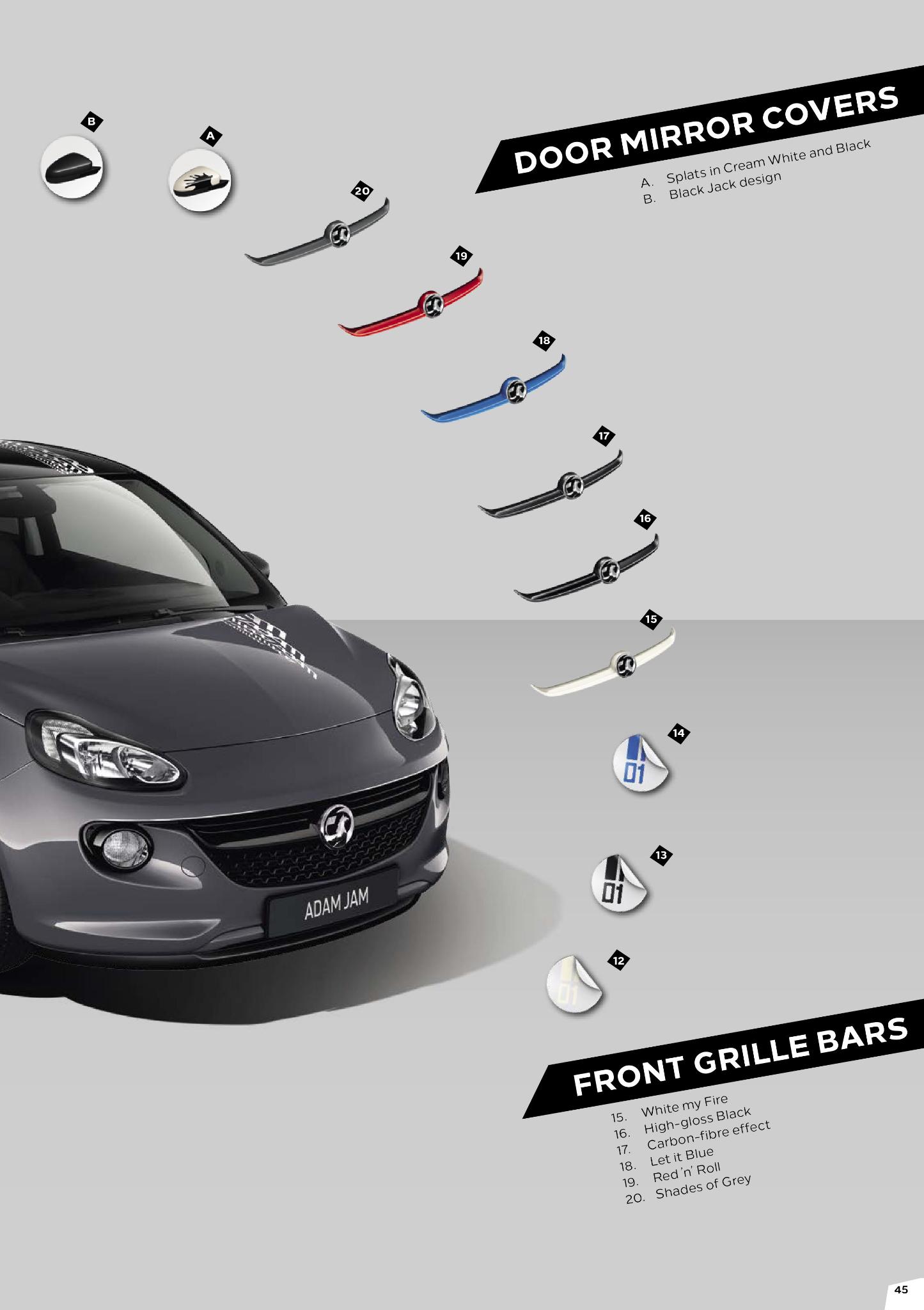 Vauxhall Exterior Color Code and Paint Chart Colours