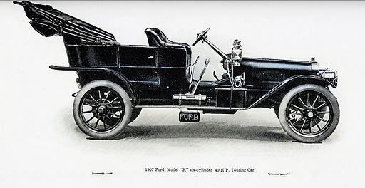 1907 Ford Model K Vehicle Example a picture from the brochure from 1907 Ford