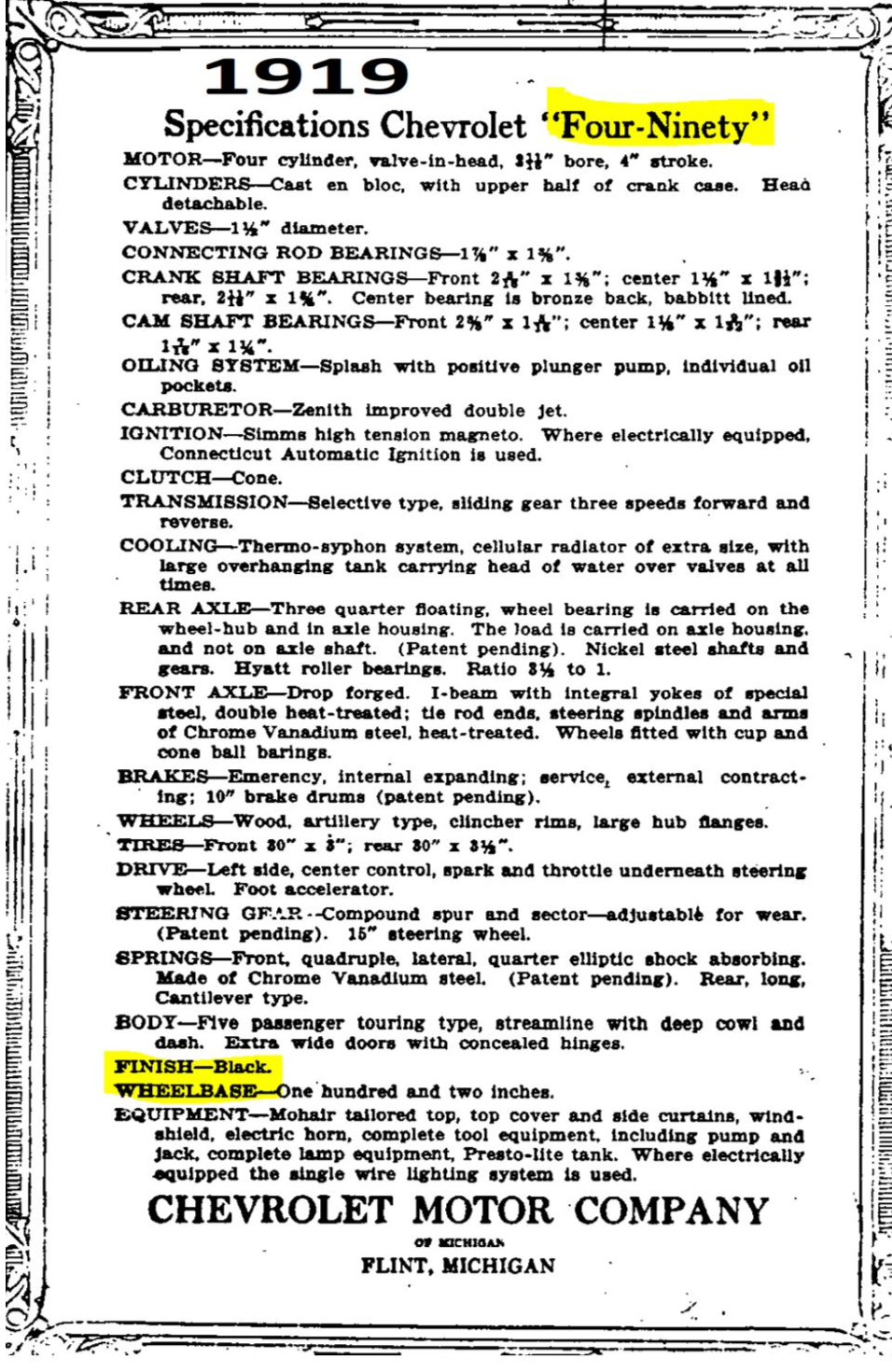 1919 Chevy Paint Codes Exterior Paint Colors