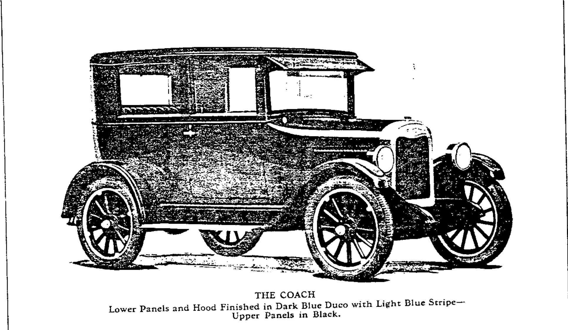 1925 Chevrolet Coach Exterior Paint Colors