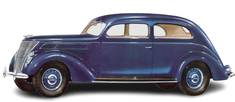 1937 Ford Sedan Vehicle Example with background removed Image from the vehicle brochure from 1937 with the background taken out.