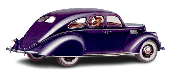 1937 Lincoln Zephyr Vehicle Example with a transparent background Image from the vehicle brochure from 1937 with the background taken out.
