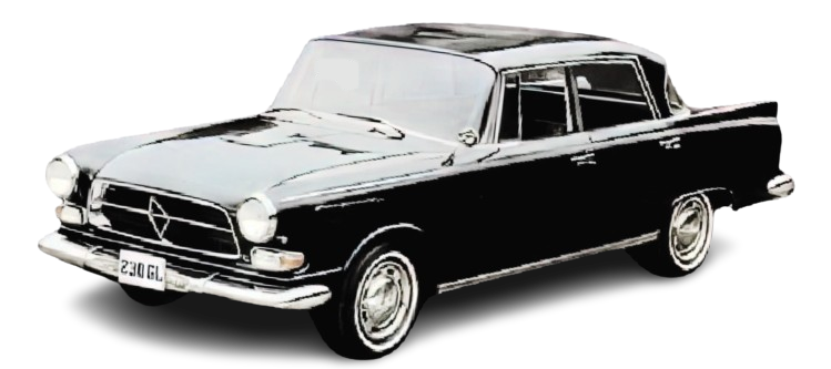 a black 1961Borgward 230 GL car