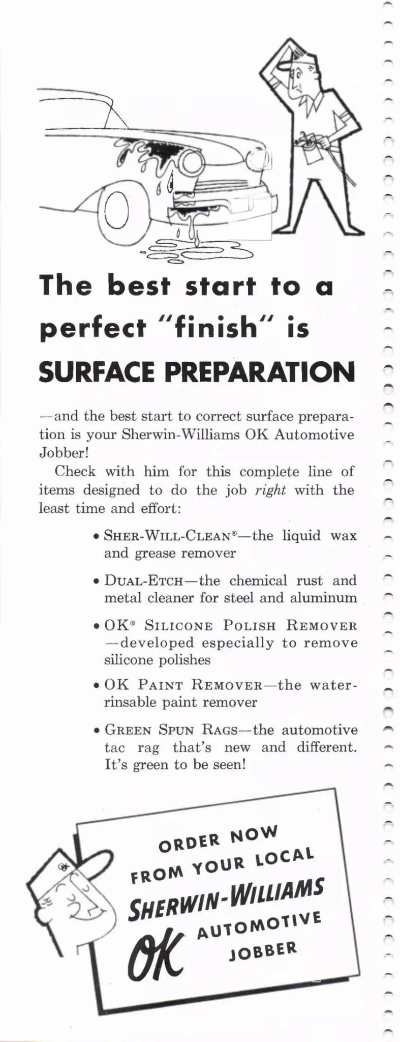 1962 sherwin williams advertisement for paint Paint color examples, their ordering codes, the oem color code, and vehicles the color was used on