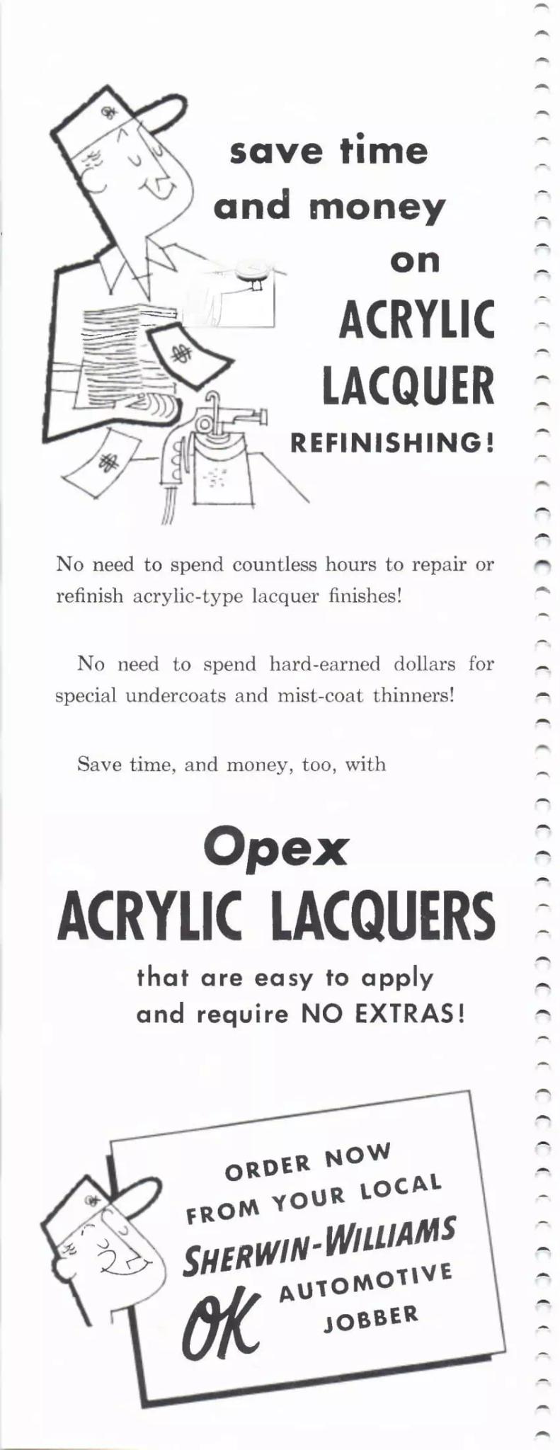 1962 sherwin williams advertisement for paint Paint color examples, their ordering codes, the oem color code, and vehicles the color was used on