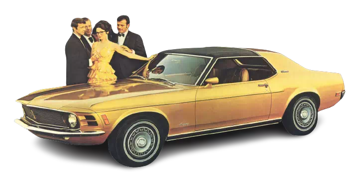 a transparent background and the vehicle example from ford for the the 1970 model year