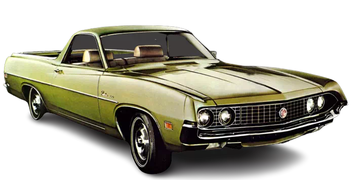 a transparent background and the vehicle example from ford for the the 1970 model year