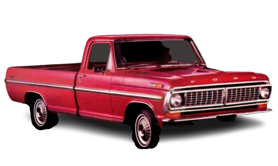 a transparent background and the vehicle example from ford for the the 1970 model year