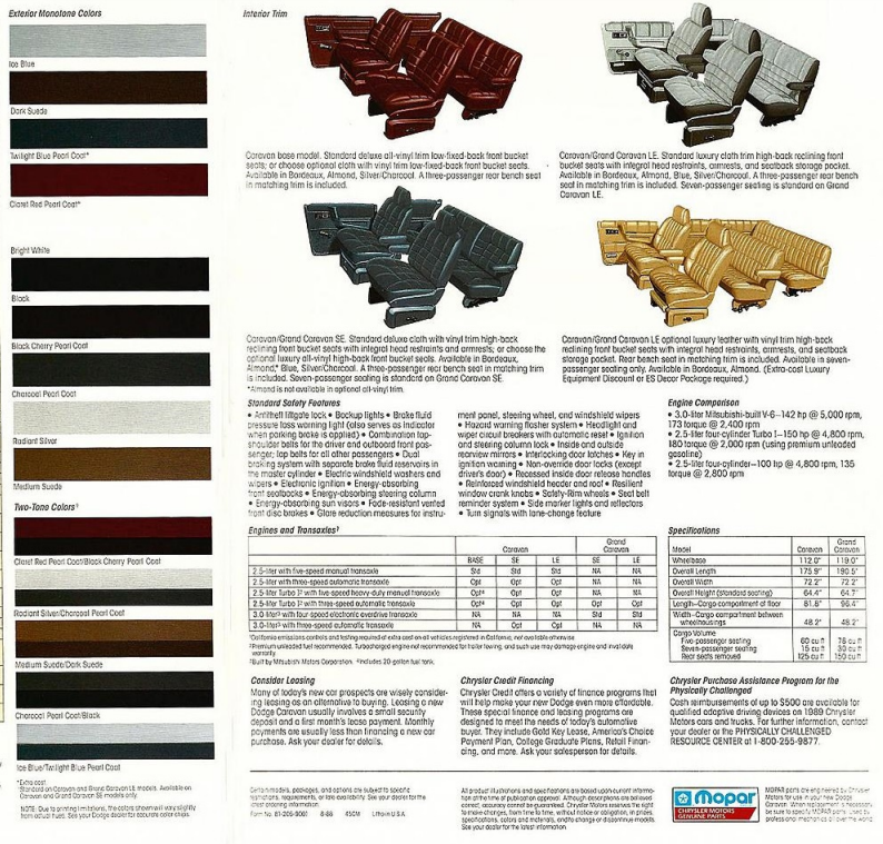 1991 Dodge Caravan Paint Chart