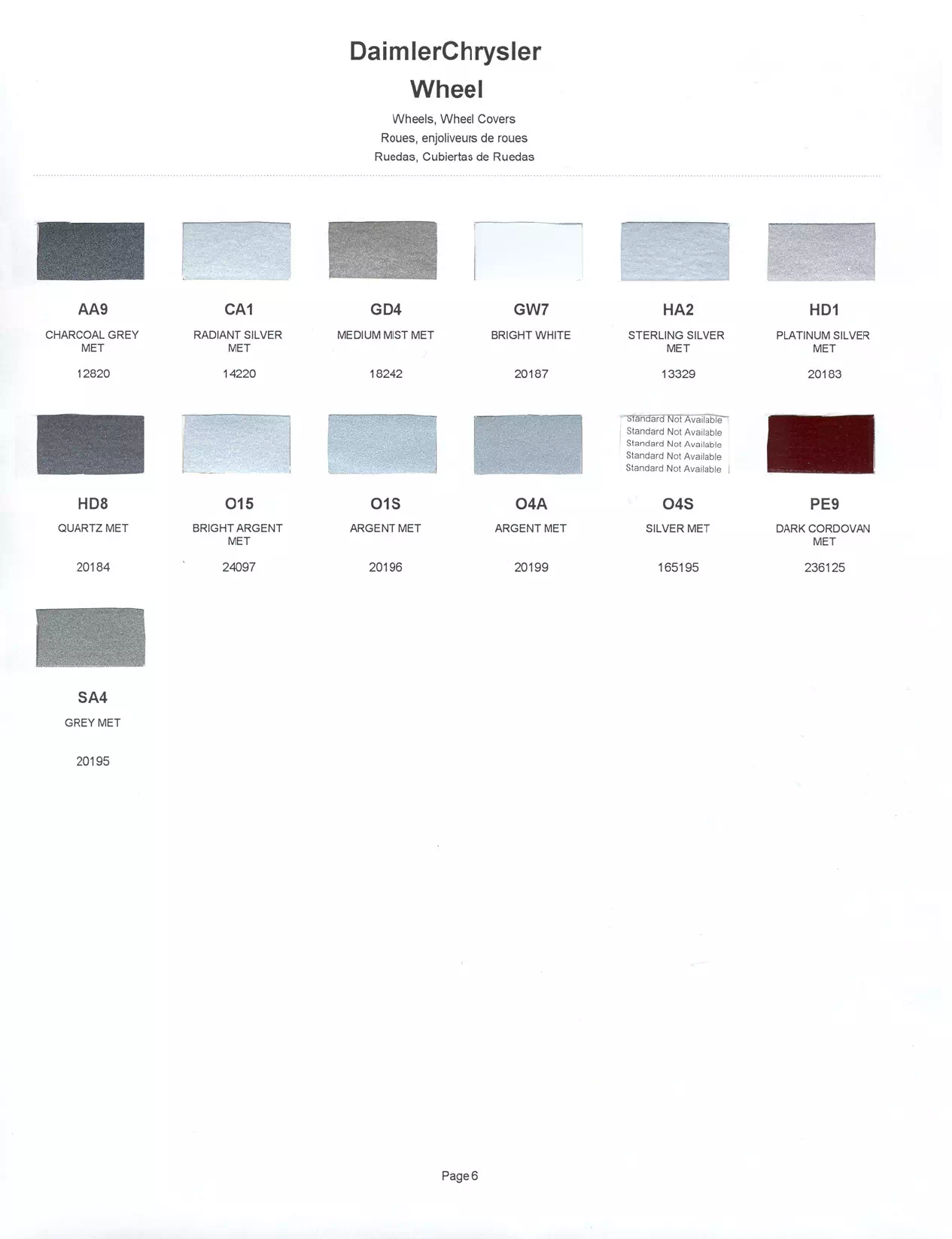 1990 Chrysler, Dodge, Jeep & Plymouth Paint Codes & Color Chart Paint color examples, their ordering codes, the oem color code, and vehicles the color was used on