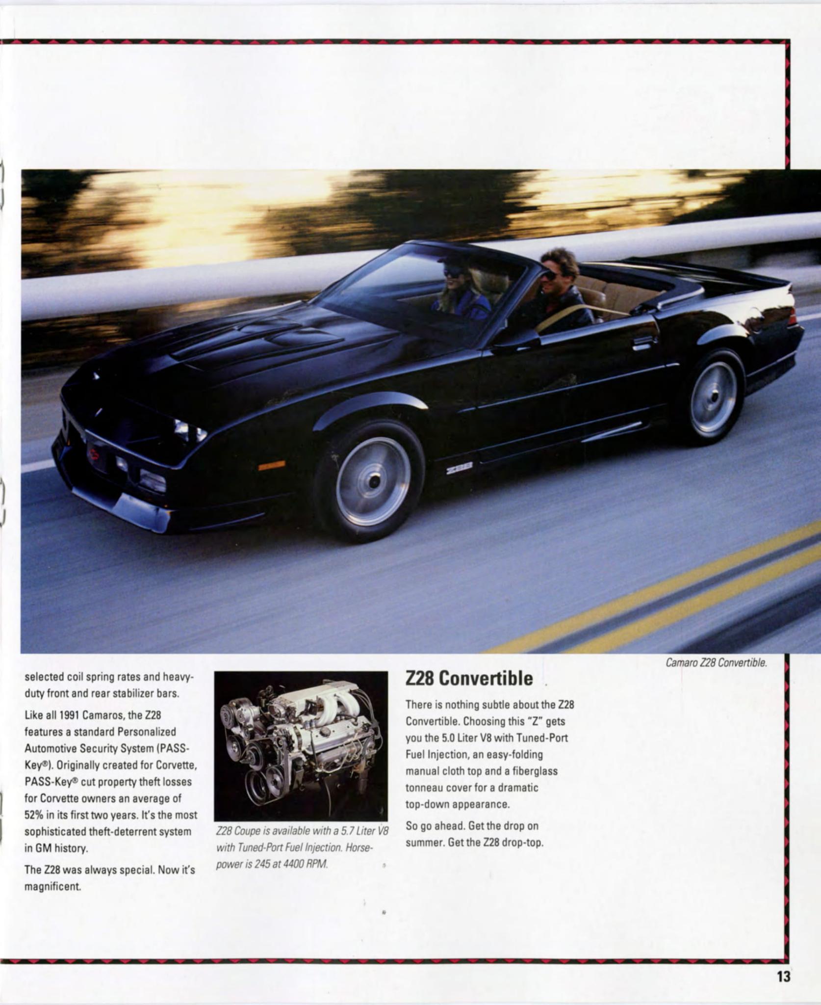 1991 Camaro Brochure