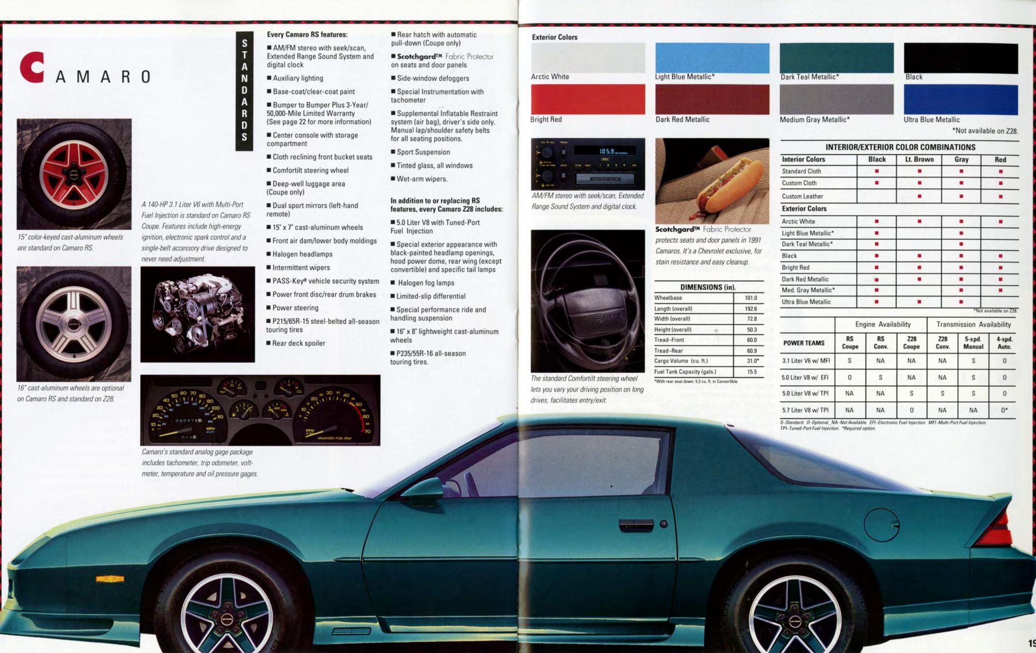 1991 Camaro Brochure