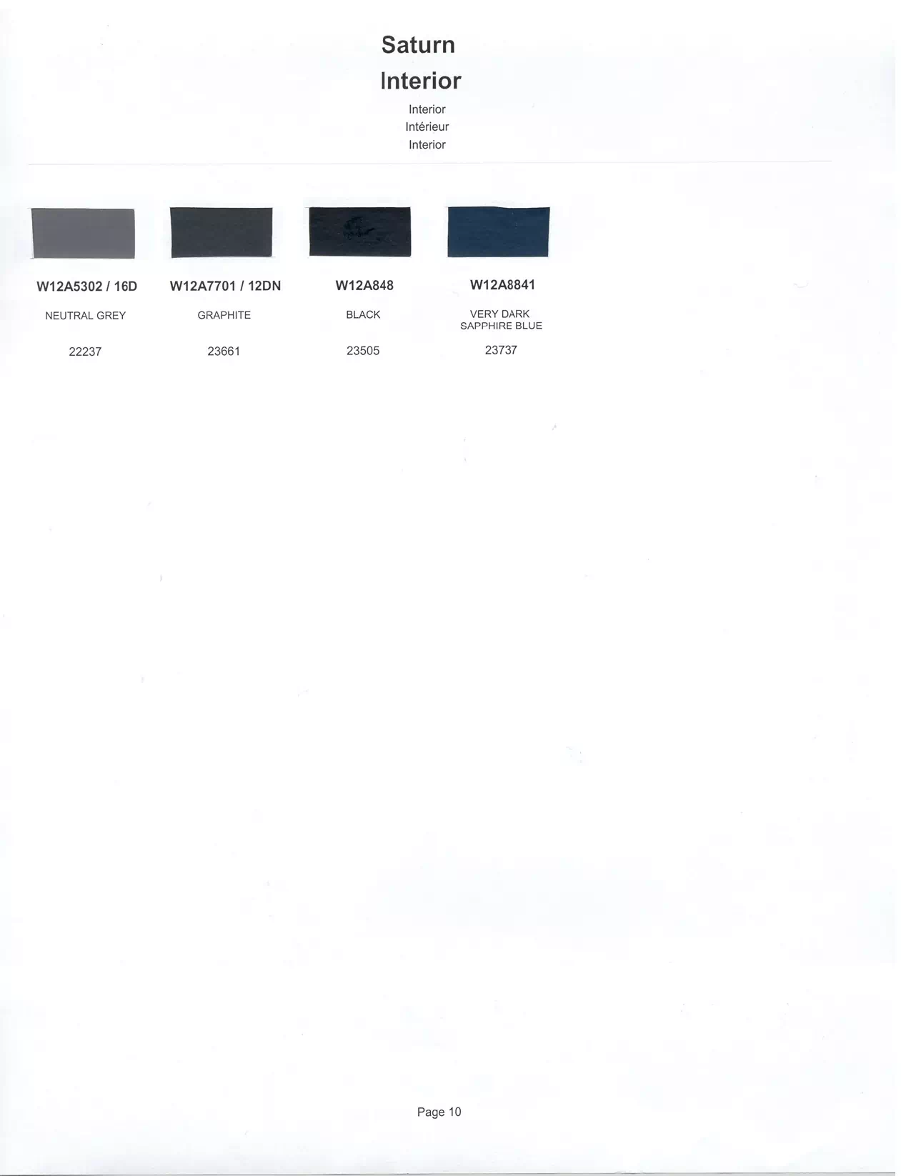 Paint color examples, their ordering codes, the oem color code, and vehicles the color was used on