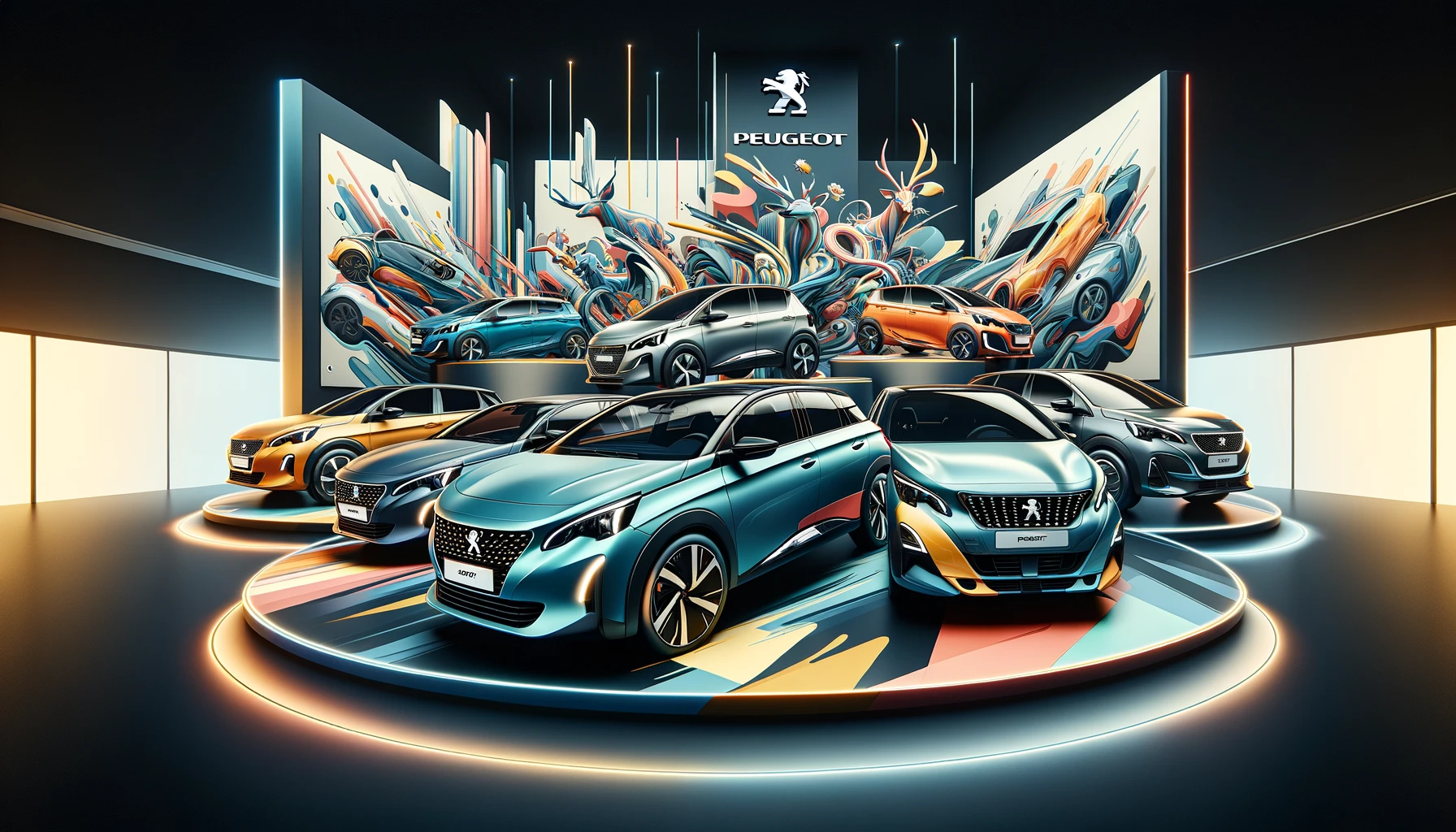 Ai photo of the 2020 Peugeot Vehicle Line up random 2020 peugeot vehicles