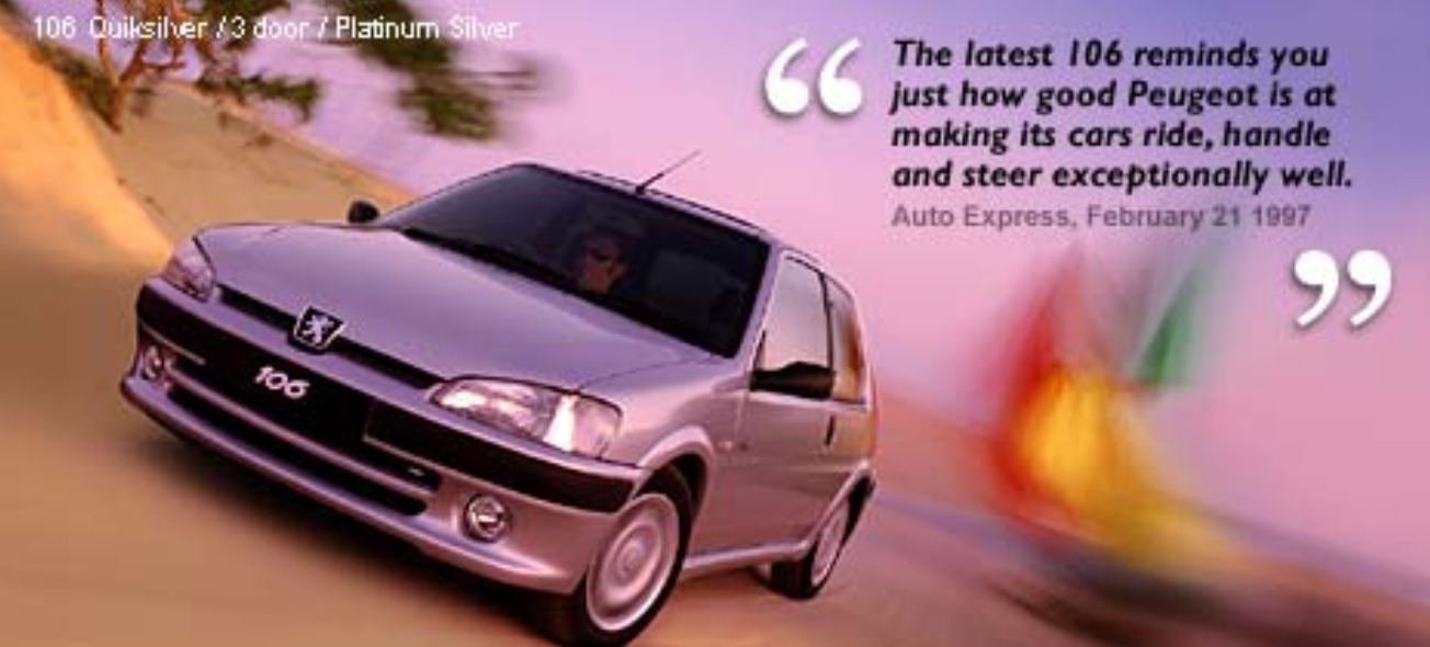 2000 Peugeot 106 a silver car