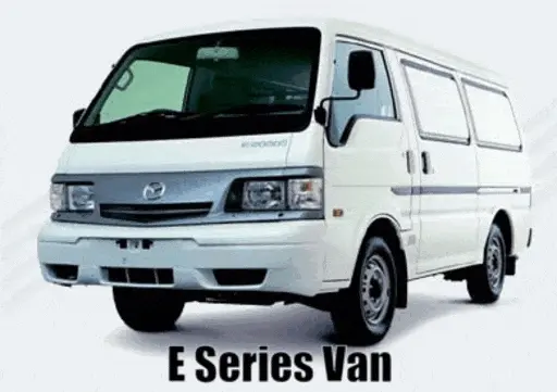 a gif showing all the colors and codes the 2006 E-series vans  come in.