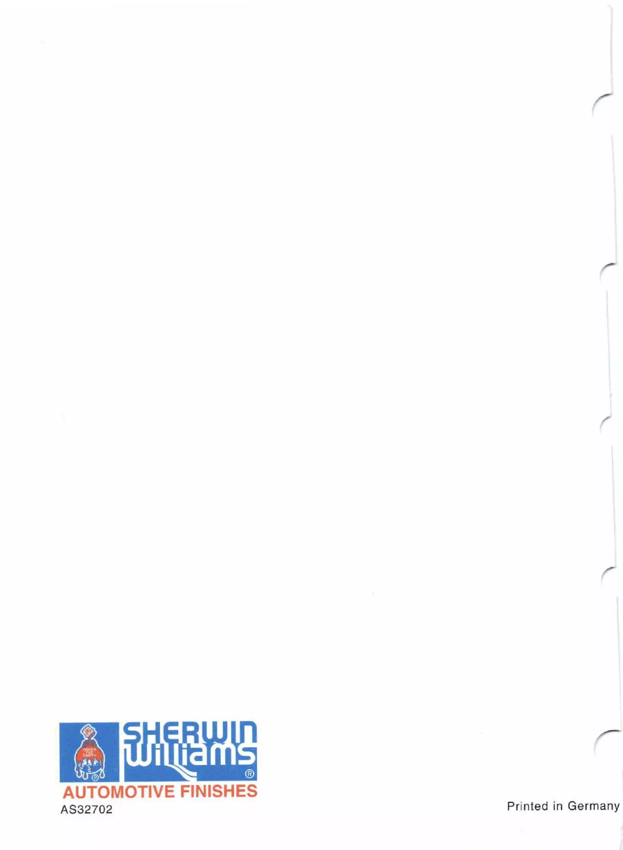 2002 Back Cover Paint Code Book Color swatches, and their ordering paint codes for 2002 model vehicles