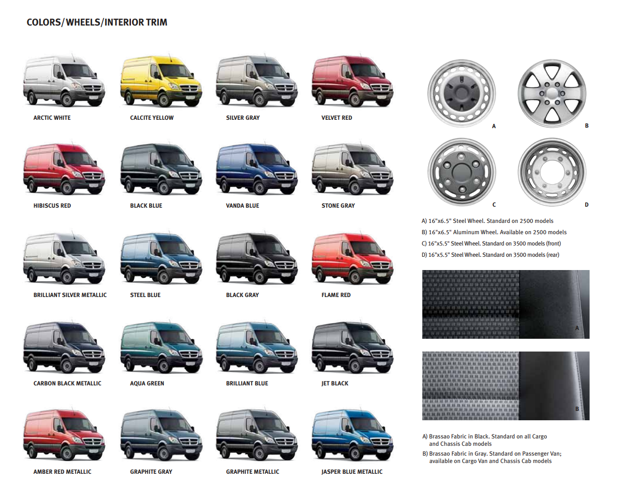 color examples for exterior colors of vehicles