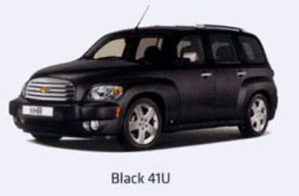2009 HHR,Black, Black Raven, Onyx Black Code 41u, 41, gba, WA8555