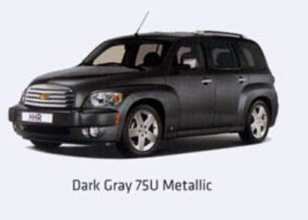2009 HHR Color Dark Gray Metallic code, 75u