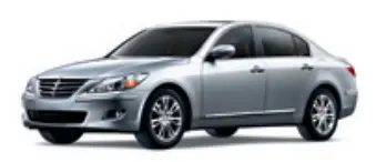 2010 Hyundai Genesis vehicle example a silver car