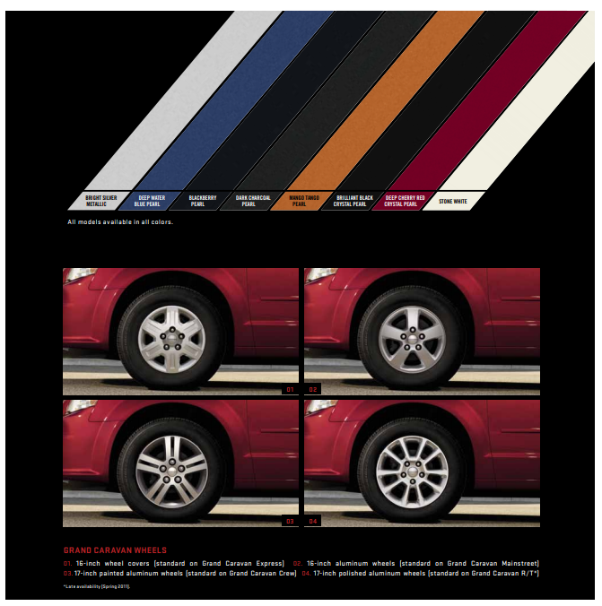 2011 Dodge Caravan Paint Chart