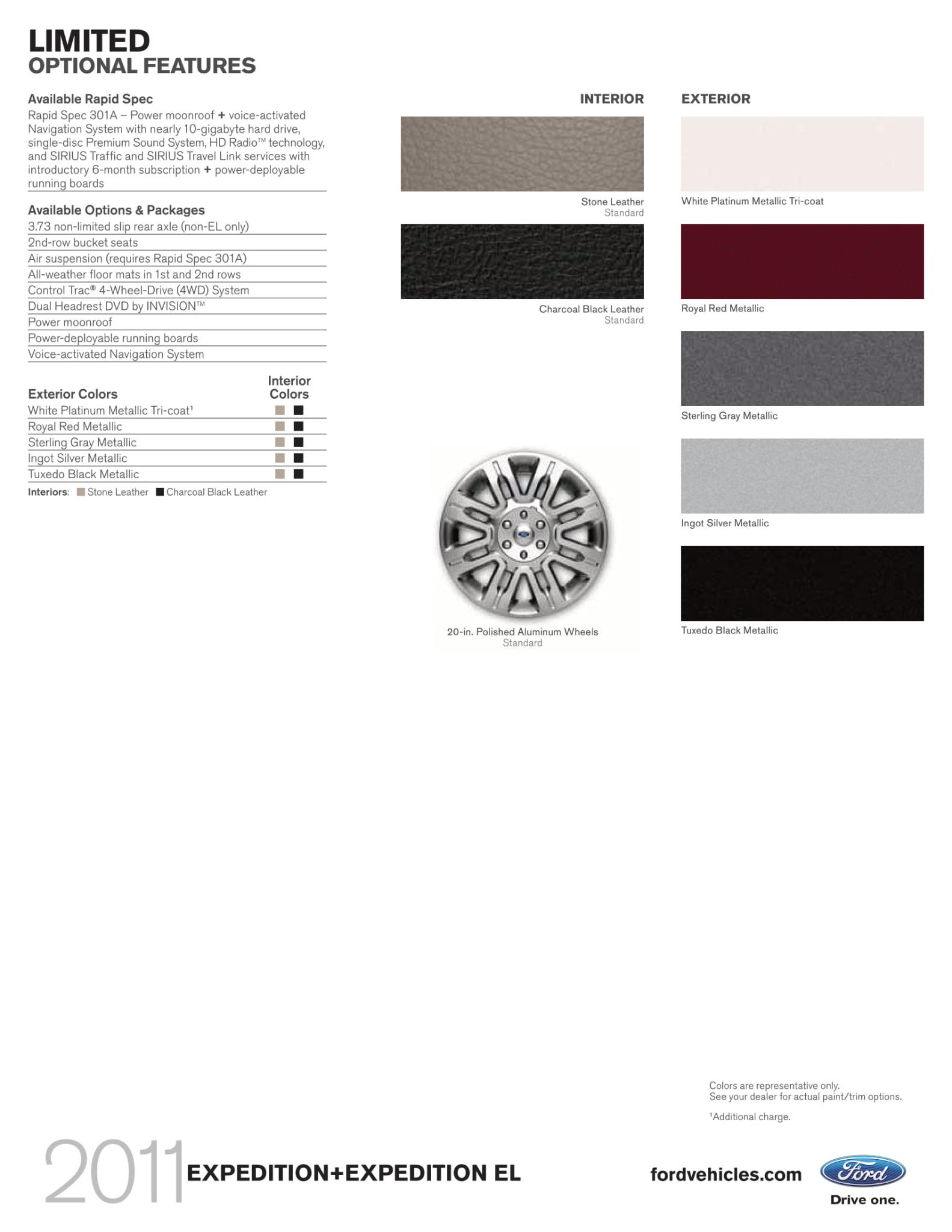 2011 Ford Expedition Paint Chart