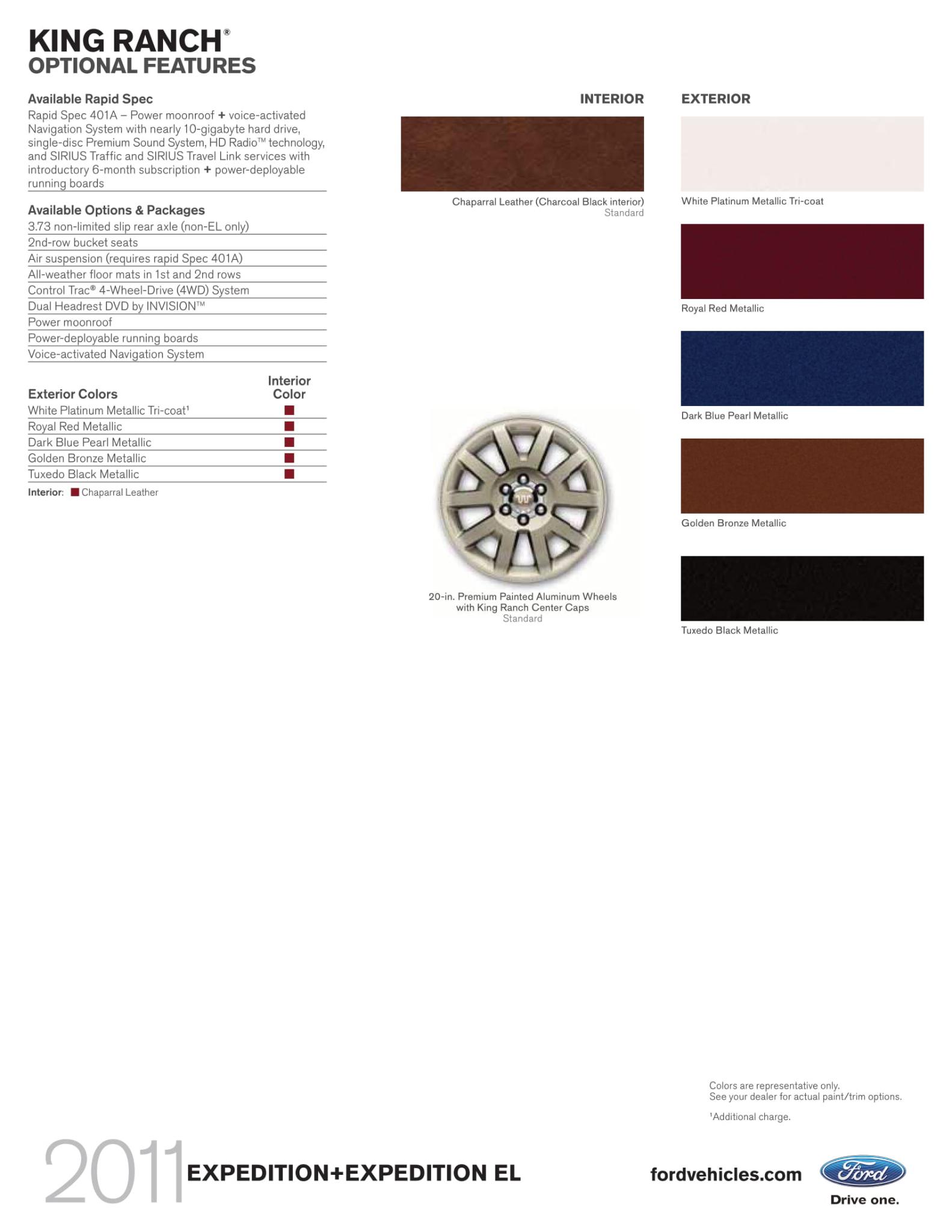 2011 Ford Expedition Paint Chart