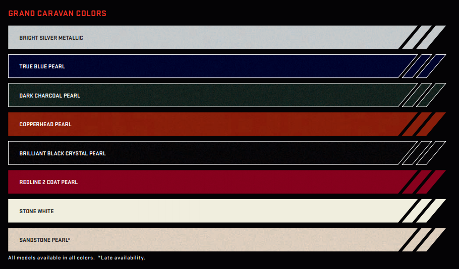 2012 Dodge Grand Caravan Paint Chart