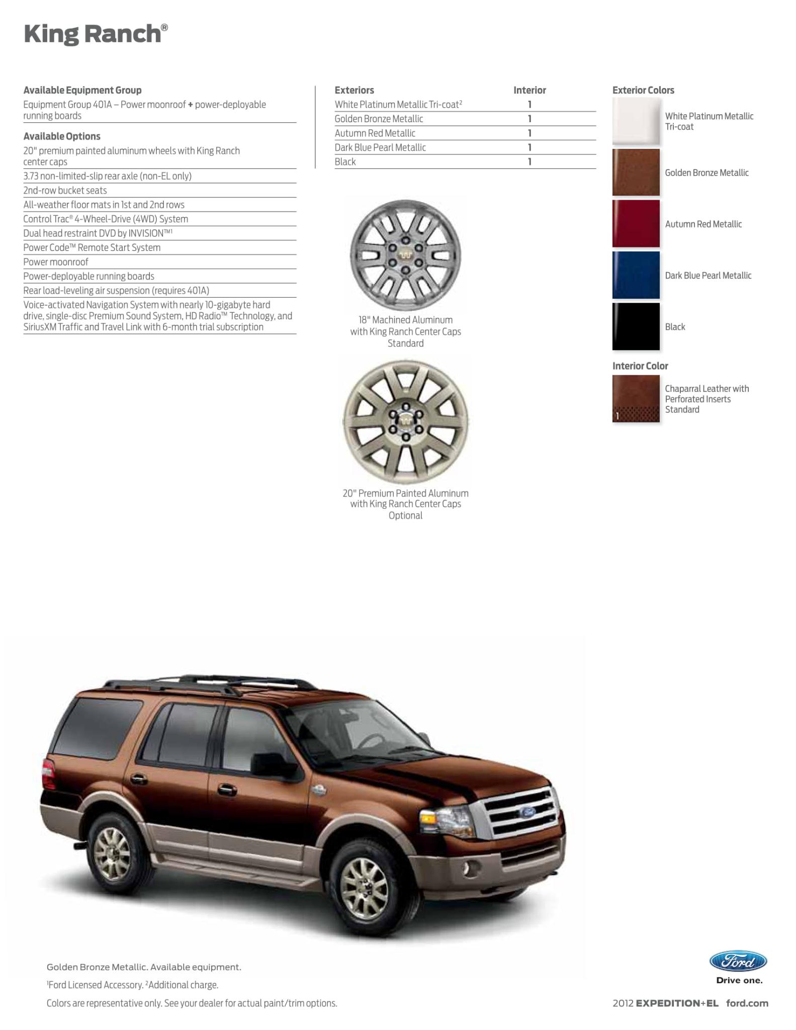 2012 Ford Expedition Paint Chart