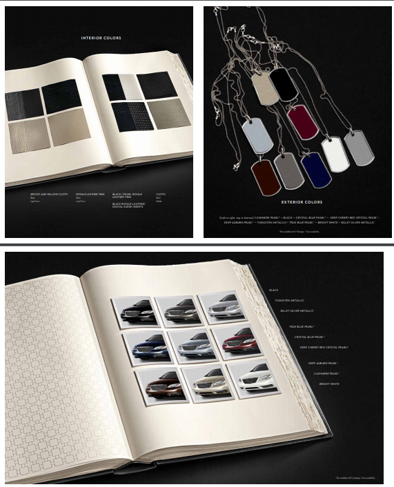 2013 Chrysler 200 Paint Chart exterior color swatches