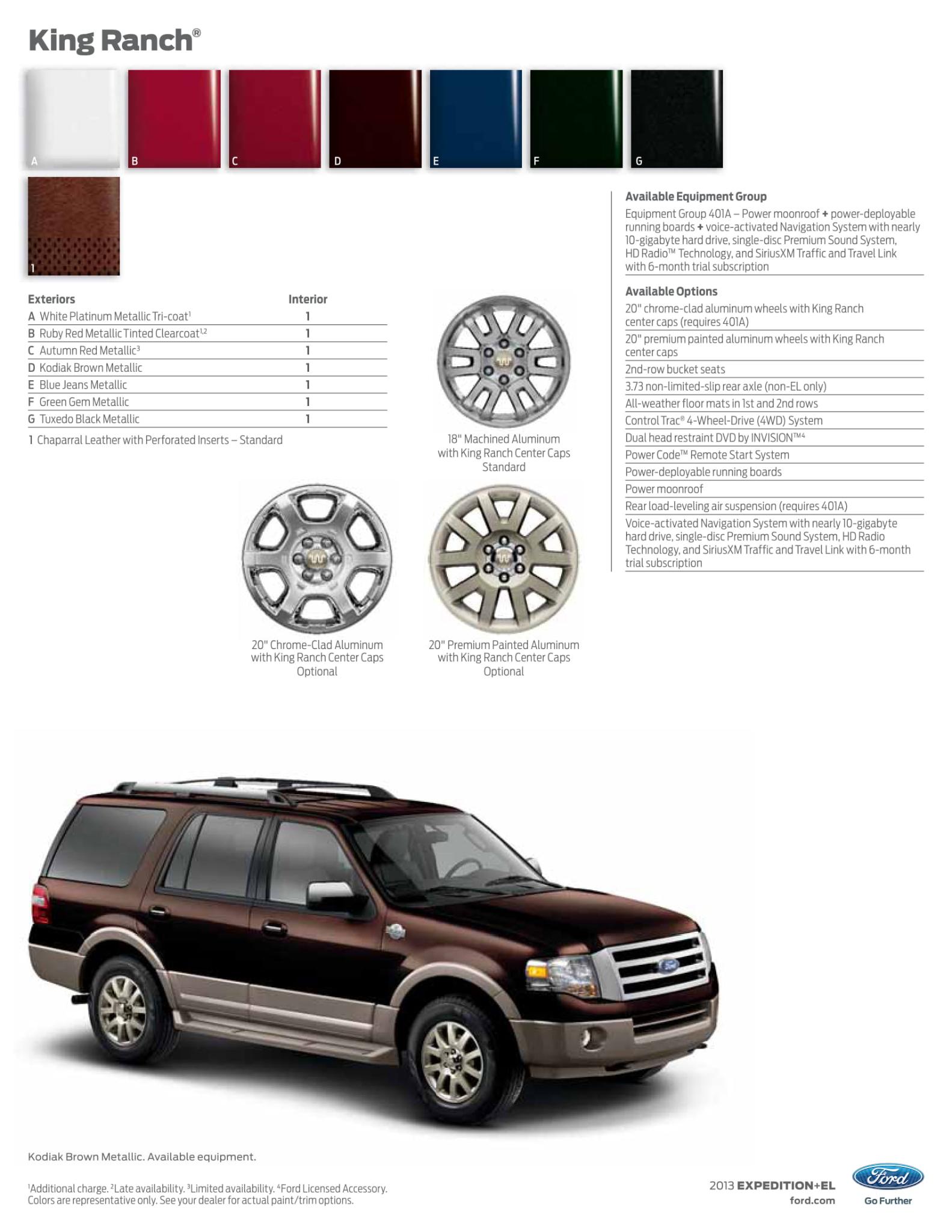 2013 Ford Expedition Paint Chart