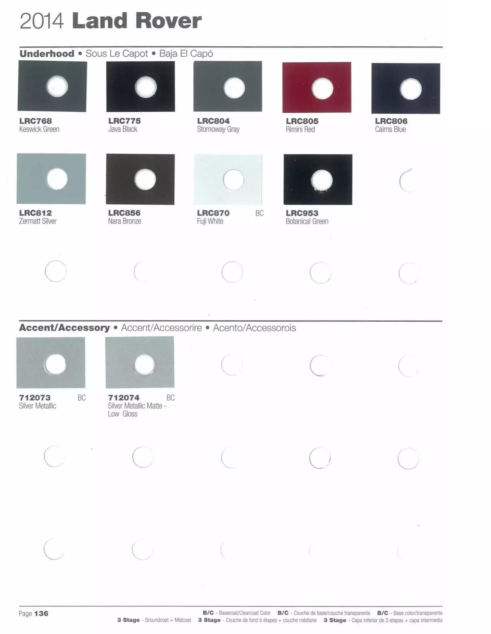 2014 Land Rover Paint Codes & Color Chart Paint codes, and their ordering stock numbers for their color on 2014 vehicles