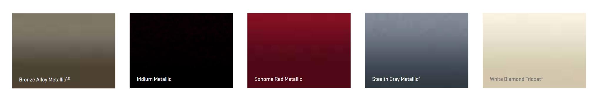 2014 GMC Sierra Paint Chart Exterior Paint Codes and Paint Colors