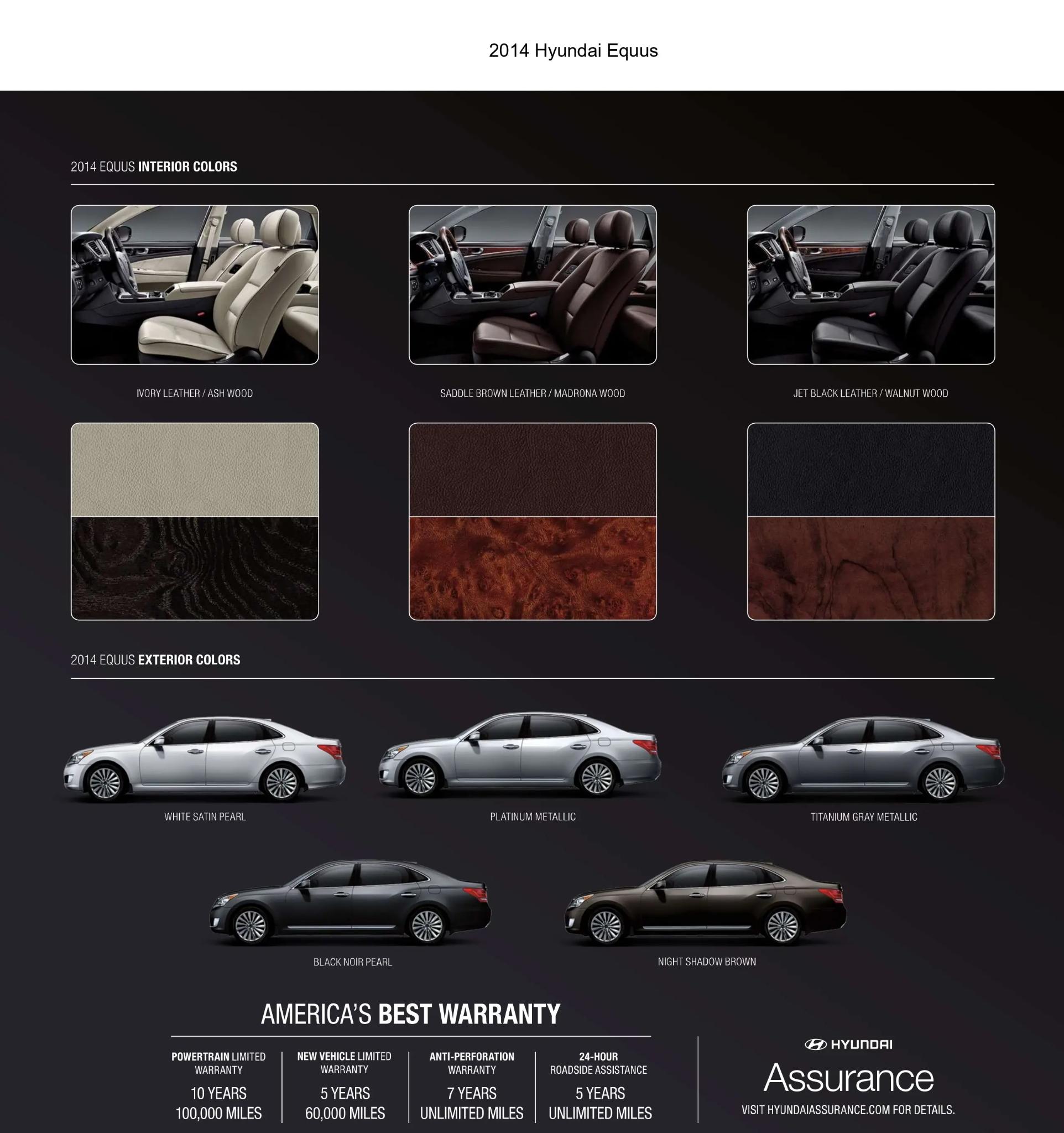 2014 Hyundai Equus Paint Codes and Color Chart