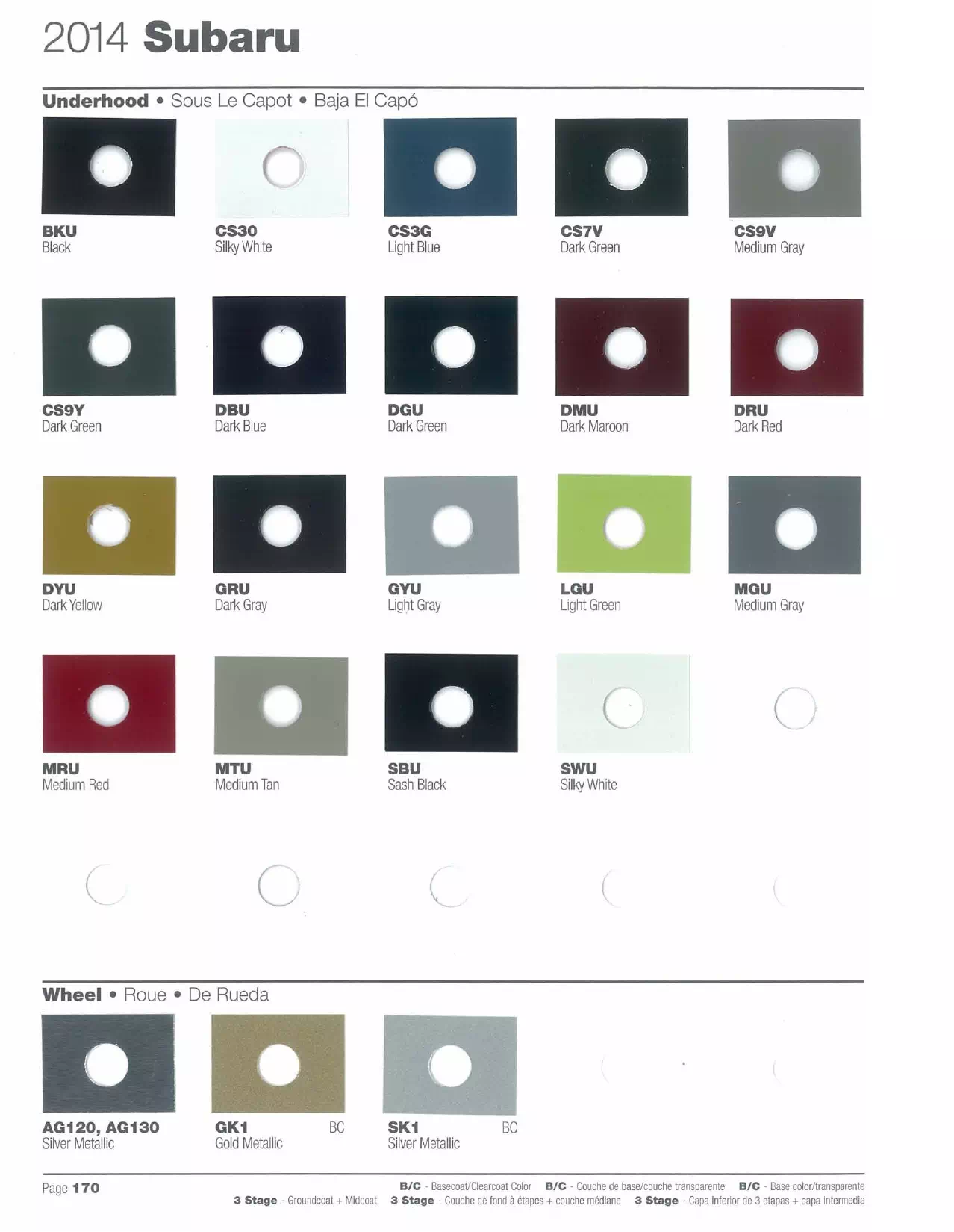 2014 Subaru Paint Chart and Color Codes Color Codes and Paint Examples used on 2014 Subaru Vehicles