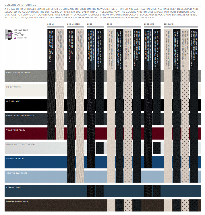 exterior and interior color swatches