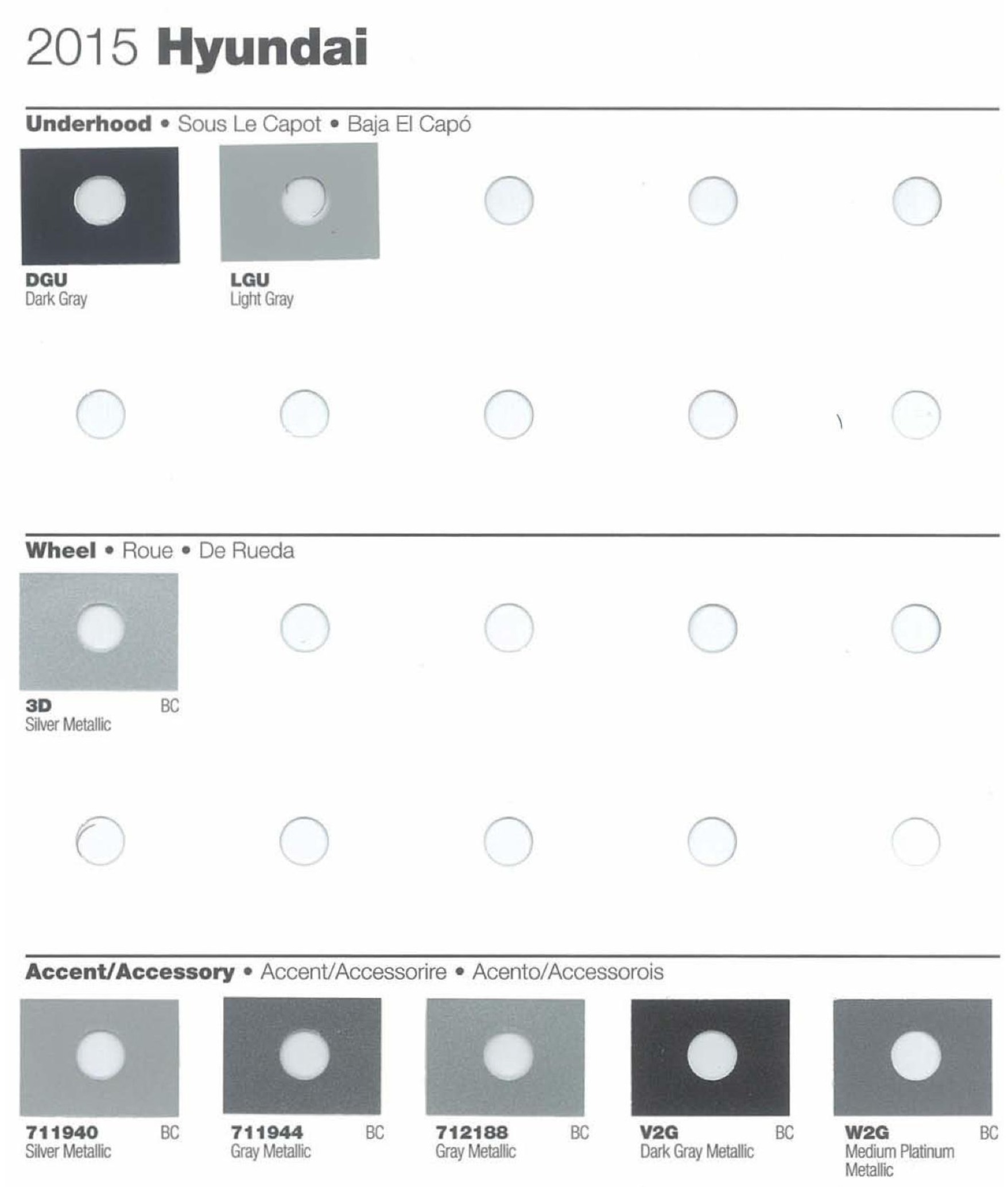 2015 Hyundai Paint Codes