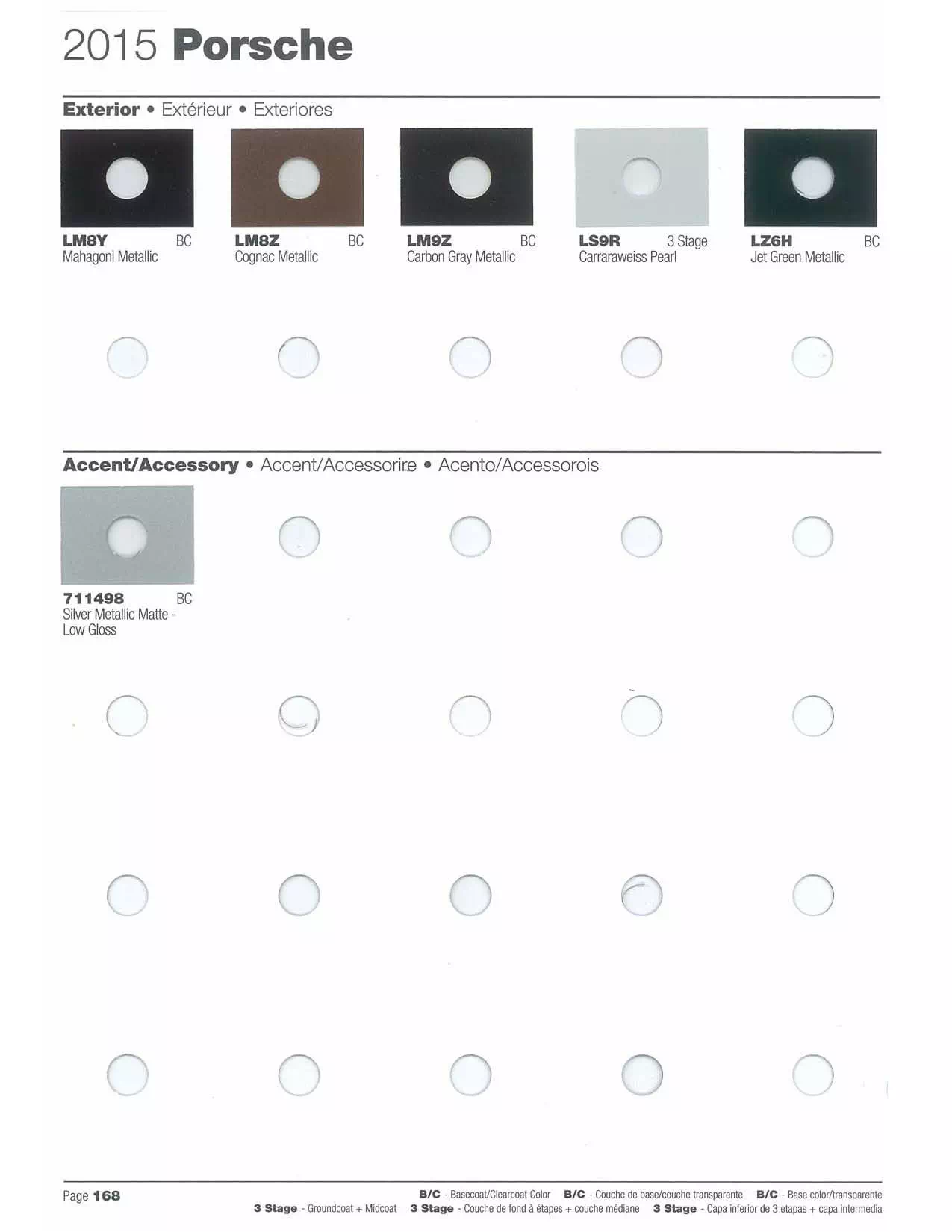 2015 Porsche Paint Codes and Color Chart Paint color examples, their ordering codes, the oem color code, and vehicles the color was used on