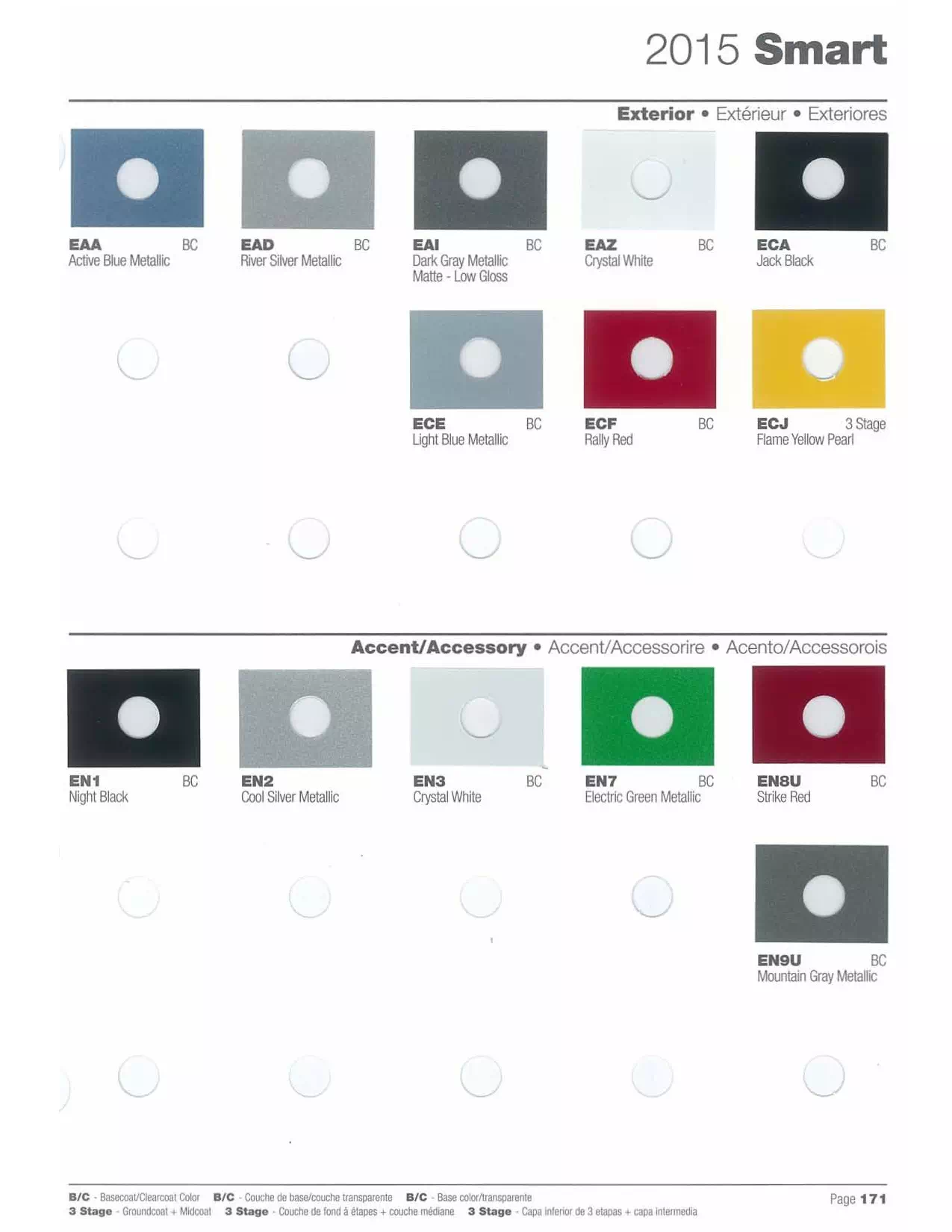 2015 Smart Paint Codes and Color Chart Paint color examples, their ordering codes, the oem color code, and vehicles the color was used on