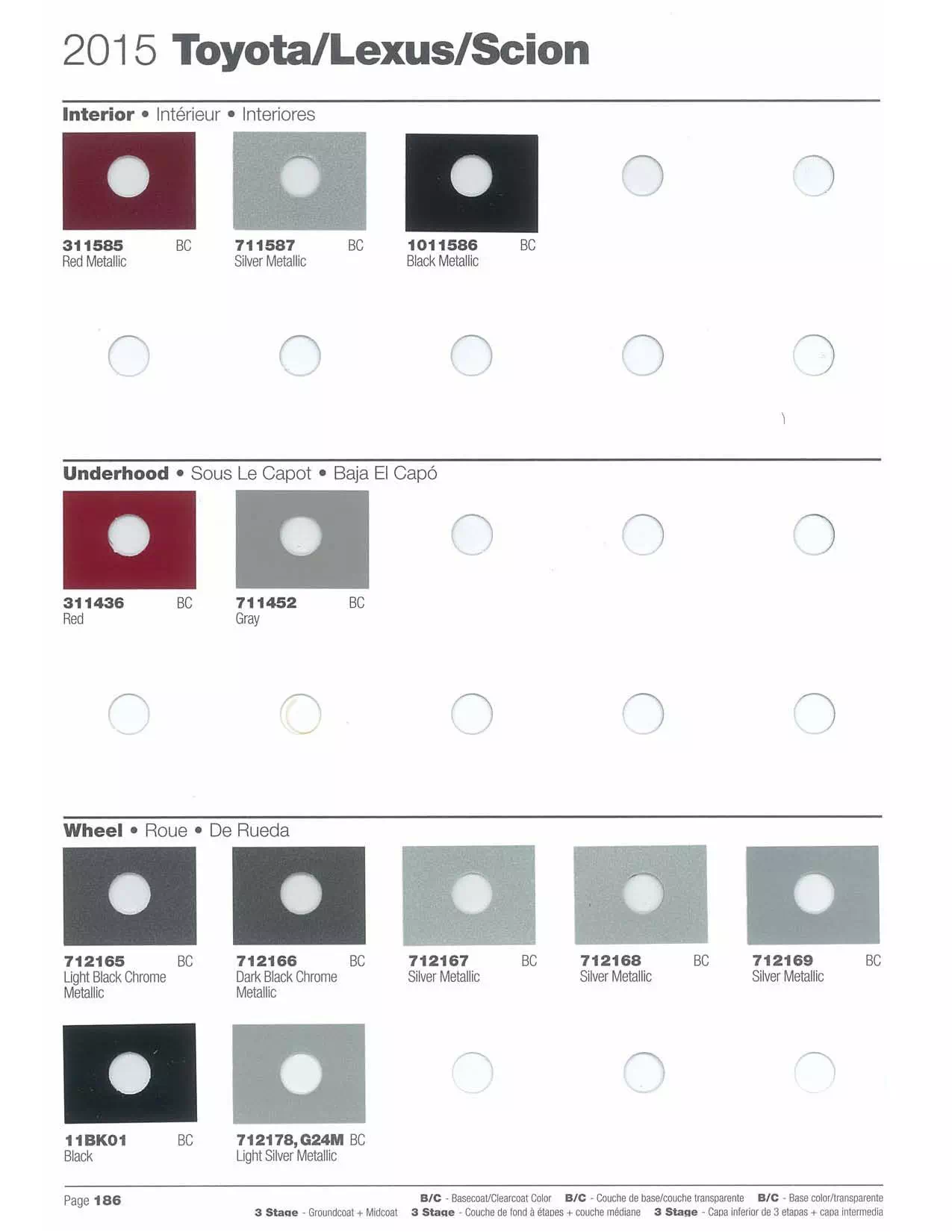 Paint color examples, their ordering codes, the oem color code, and vehicles the color was used on