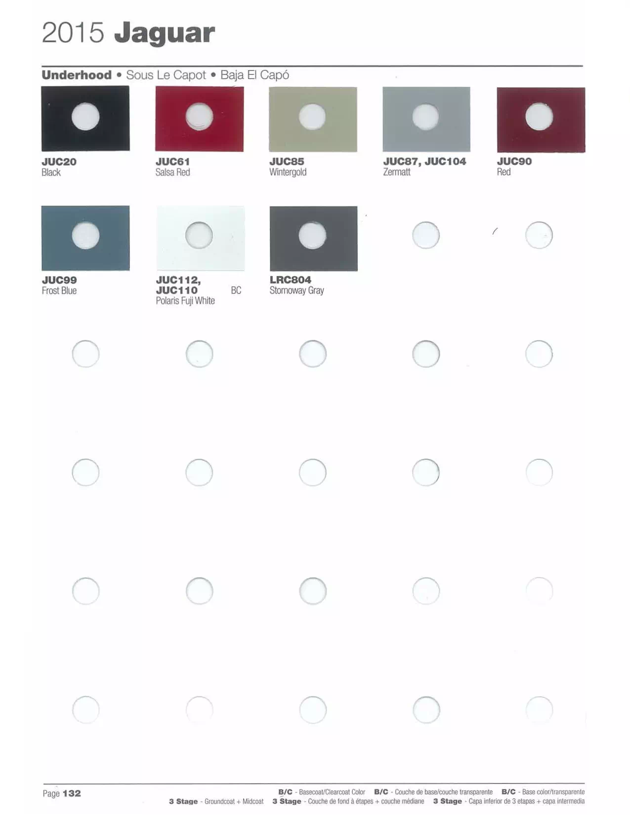 2015 Jaguar Paint Codes and Color Chart Paint color examples, their ordering codes, the oem color code, and vehicles the color was used on