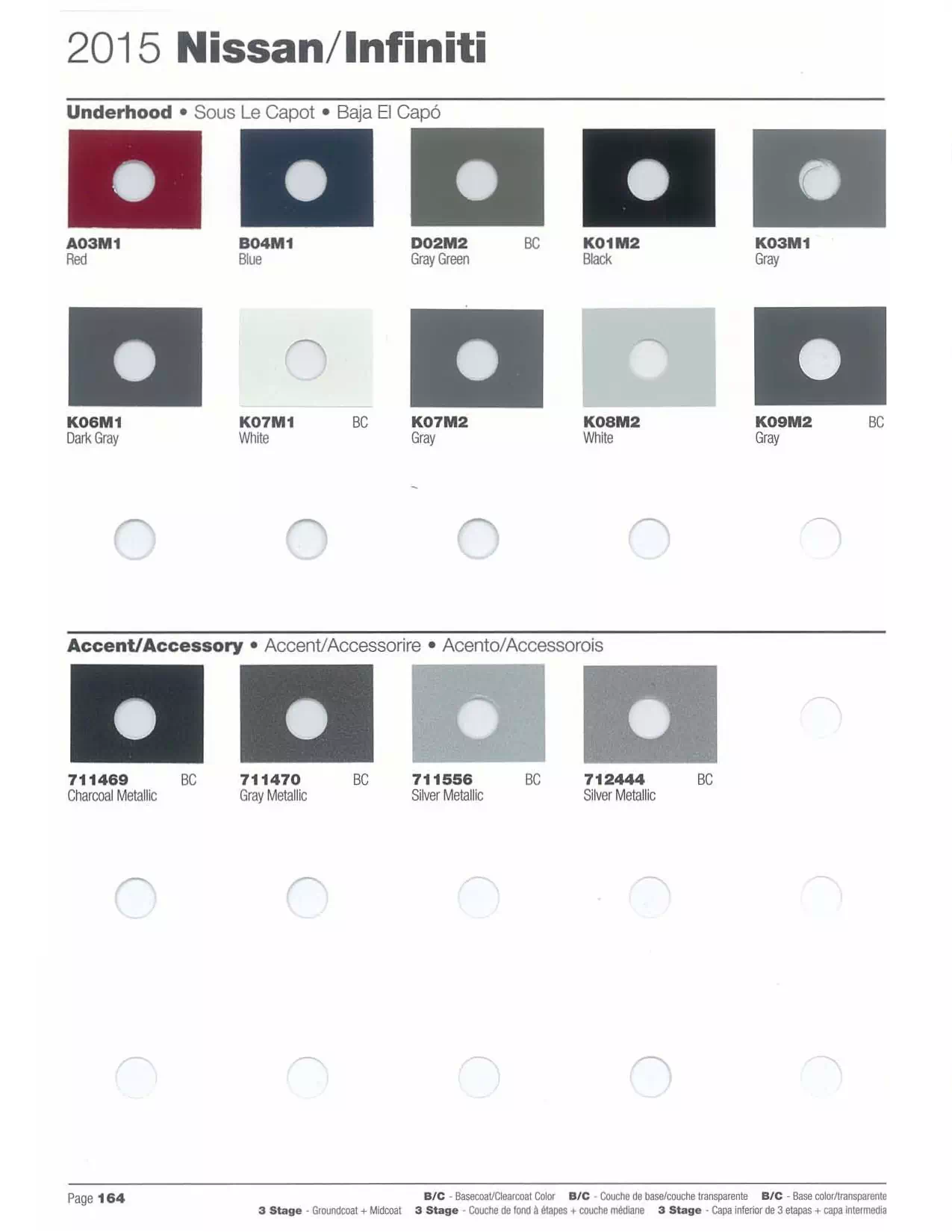 2015 Nissan & Infiniti Paint Codes and Color Chart