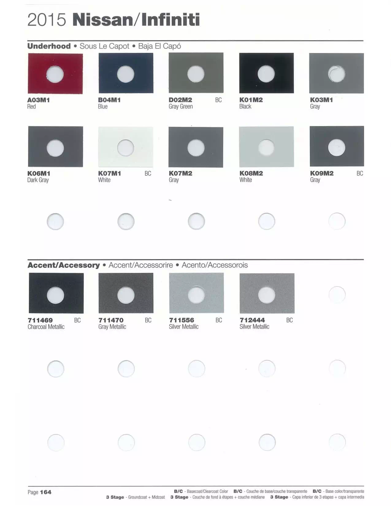 Paint color examples, their ordering codes, the oem color code, and vehicles the color was used on