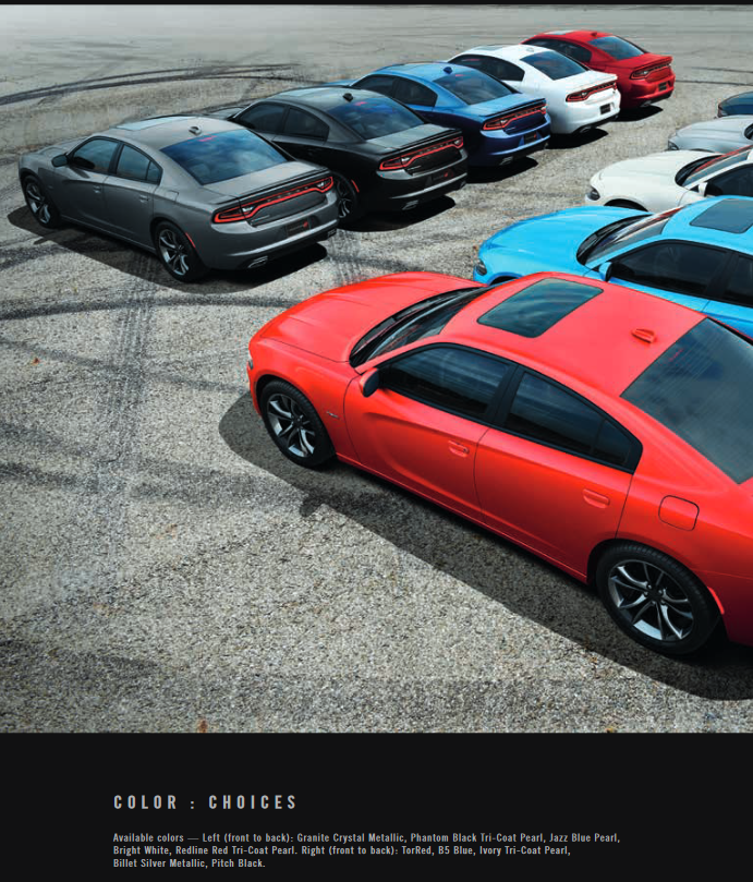 2015 Dodge Charger Paint Chart