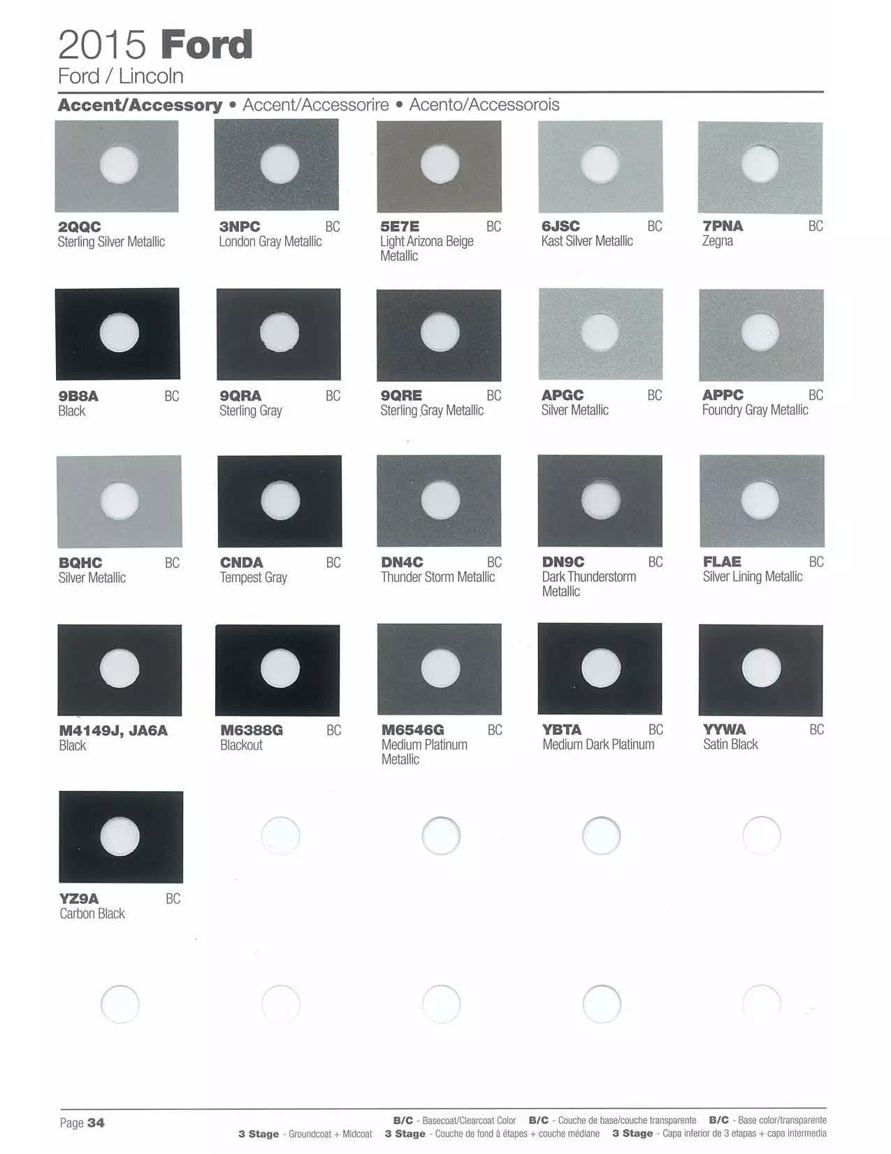 2015 Ford Paint Chart 2015 Ford and Lincoln Vehicles Paint Codes and Color Swatches