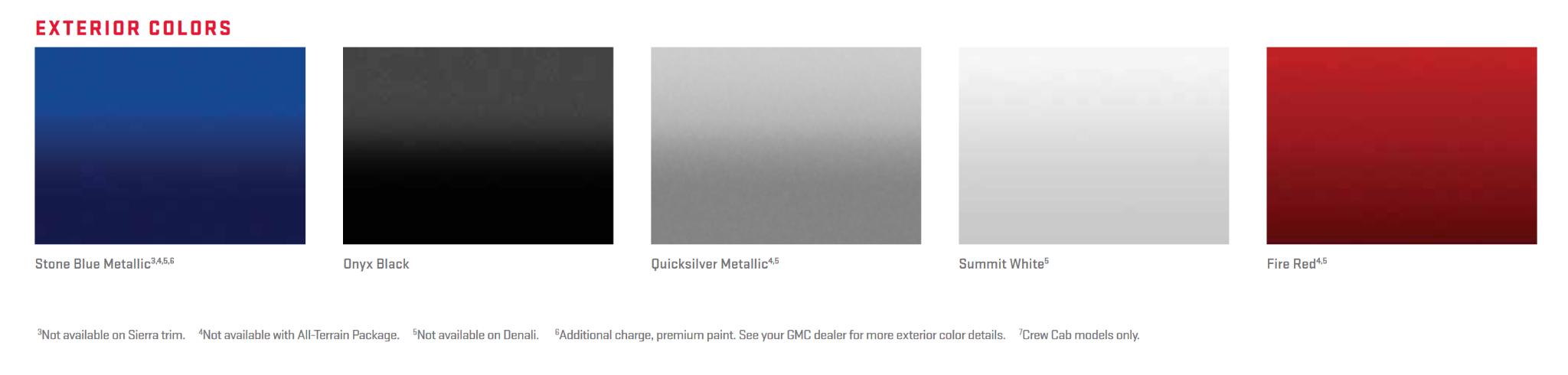 2015 GMC Sierra Paint Chart Paint Colors and paint codes for GMC