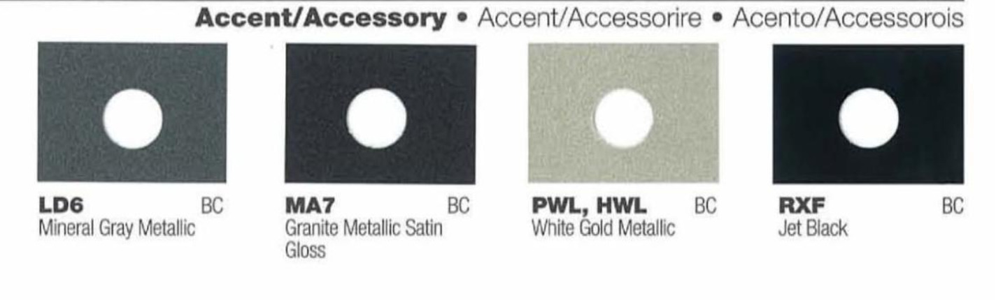 2016 Chrysler All Model Exterior Color Code Paint Chart Chrysler Paint (Color) Code Chart For Exterior Vehicles