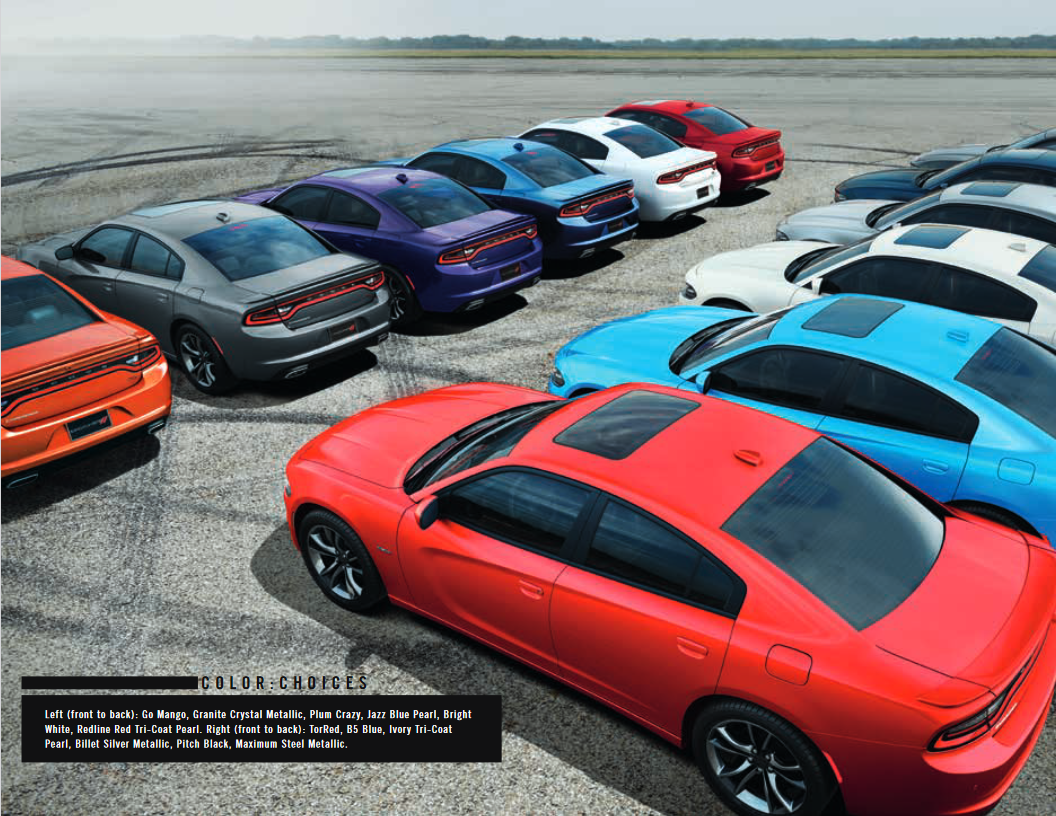 2016 Dodge Charger Paint Chart