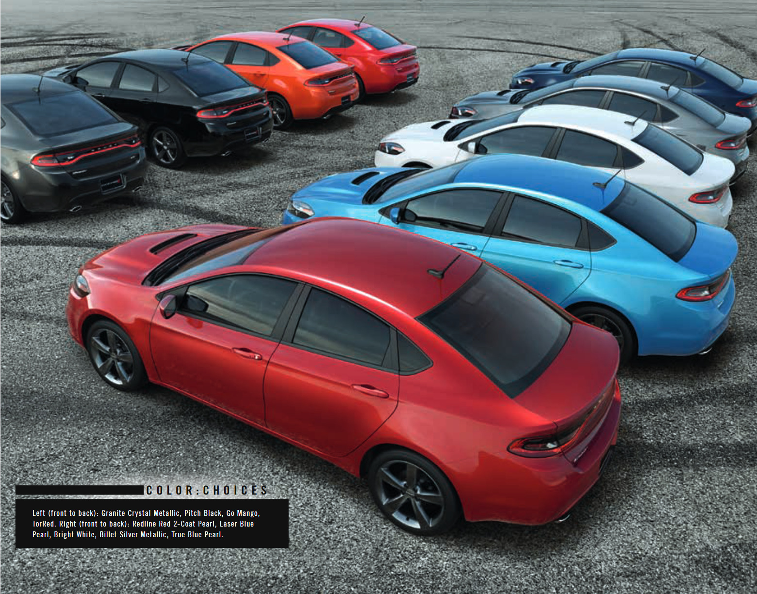 2016 Dodge Dart Paint Chart exterior colors used on the dodge dart